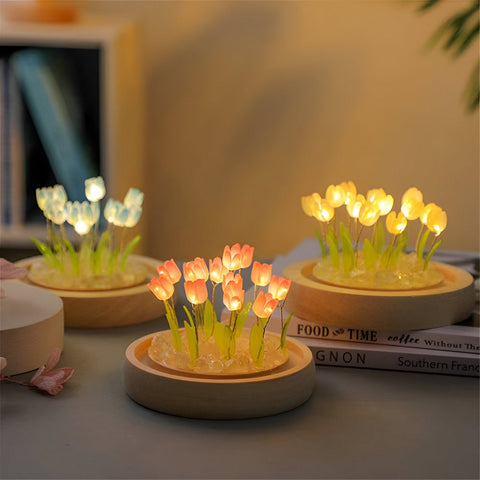 ArtifiTulip LED Table Lamp – DIY Flower Night Light with Tulip Design