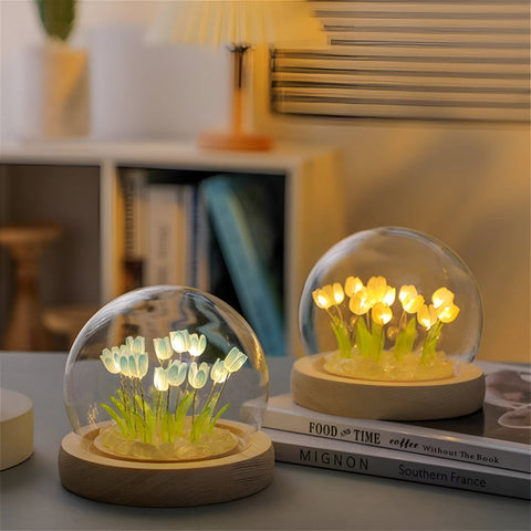 ArtifiTulip LED Table Lamp – DIY Flower Night Light with Tulip Design