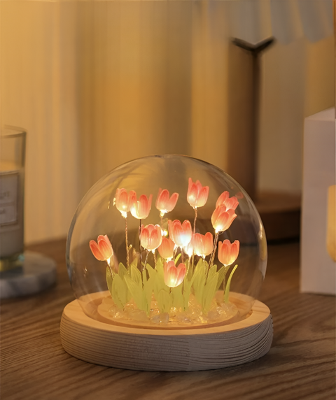 ArtifiTulip LED Table Lamp – DIY Flower Night Light with Tulip Design