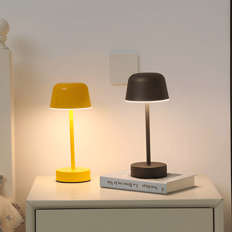 Colorful Retro LED Table Lamp – Wireless, USB Rechargeable
