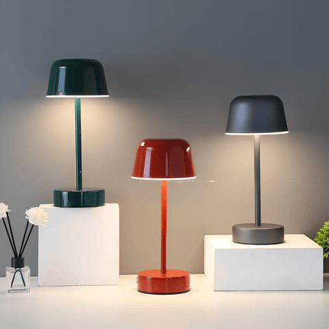 Colorful Retro LED Table Lamp – Wireless, USB Rechargeable