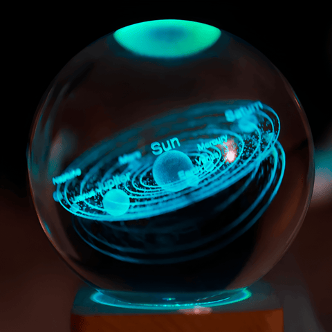Galactic Glow LED Crystal Ball – Magical Galaxy Night Light for Home & Meditation