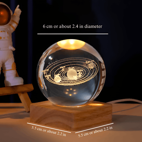 Galactic Glow LED Crystal Ball – Magical Galaxy Night Light for Home & Meditation