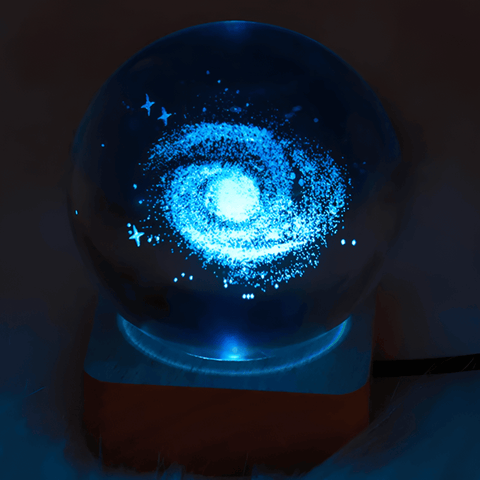 Galactic Glow LED Crystal Ball – Magical Galaxy Night Light for Home & Meditation