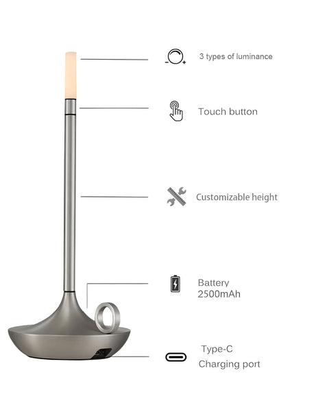 Touch Table Lamp – Portable Dimmable LED Light