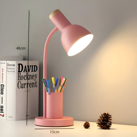 Nordic LED Table Lamp with Pen Holder – Eye-Friendly Desk Light