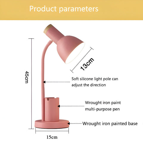 Nordic LED Table Lamp with Pen Holder – Eye-Friendly Desk Light