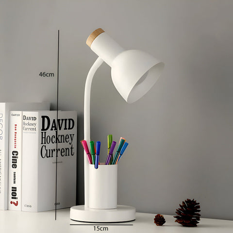 Nordic LED Table Lamp with Pen Holder – Eye-Friendly Desk Light