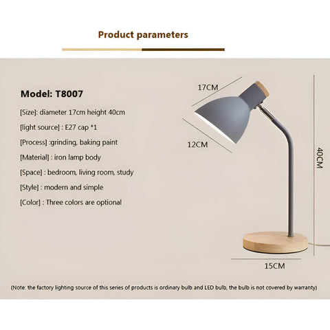 Nordic-Inspired Adjustable LED Table Lamp – Eye-Friendly Lighting for Reading & Living Rooms