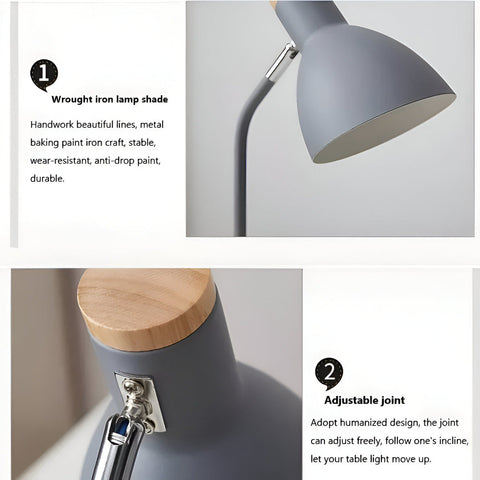 Nordic-Inspired Adjustable LED Table Lamp – Eye-Friendly Lighting for Reading & Living Rooms
