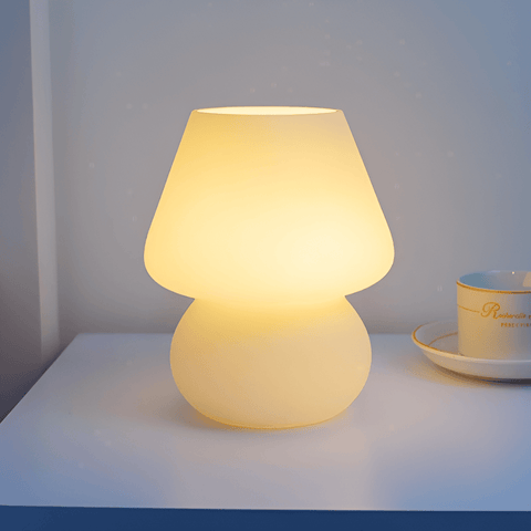 Striped Glow – Handblown Striped Glass Table Lamp