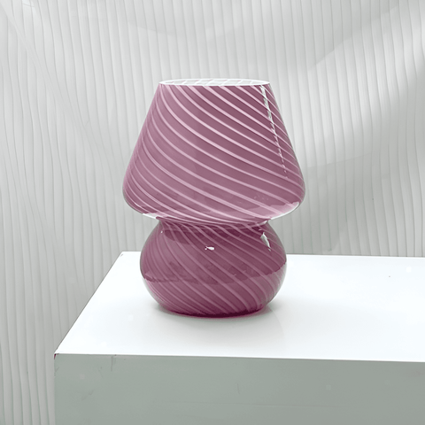 Striped Glow – Handblown Striped Glass Table Lamp