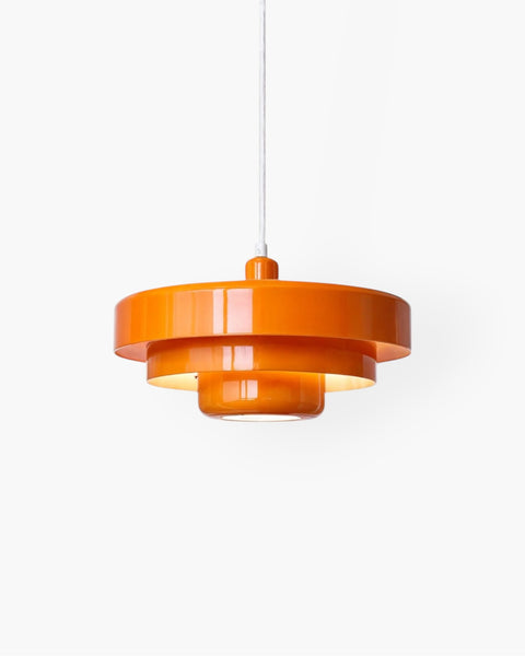 Cascadia Pendant Light – Retro Orange Style with a Modern Statement Twist