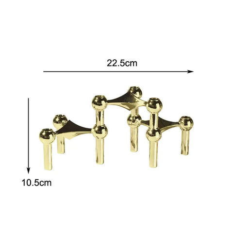 Molecular Structure Candle Holder – Abstract Metal Décor