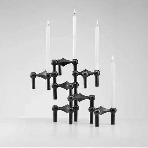 Molecular Structure Candle Holder – Abstract Metal Décor
