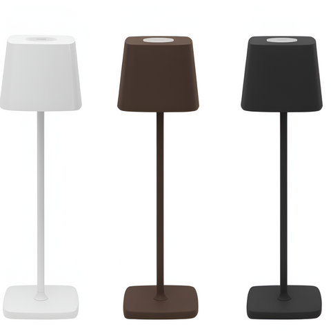 Quadro Table Lamp – Square Dimmable Rechargeable LED with Touch Control