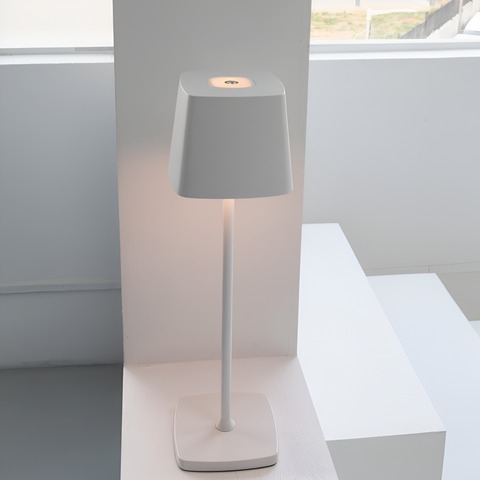 Quadro Table Lamp – Square Dimmable Rechargeable LED with Touch Control