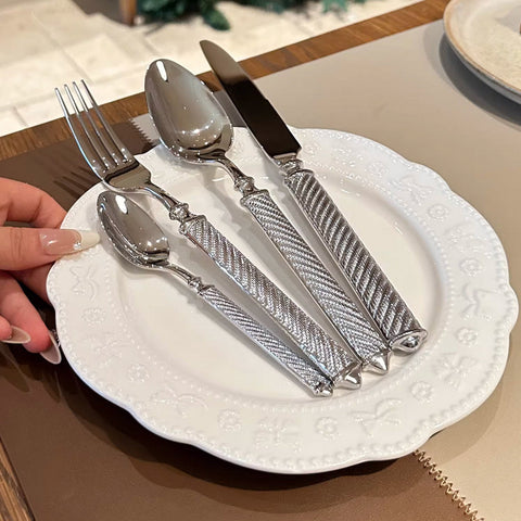 Luxury Silver Cutlery Set – Elegant Dining Collection