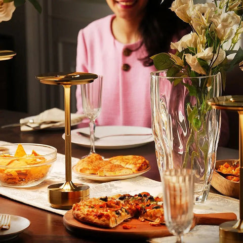 Rechargeable Touch Lamp – Dimmable LED with Gold Finish