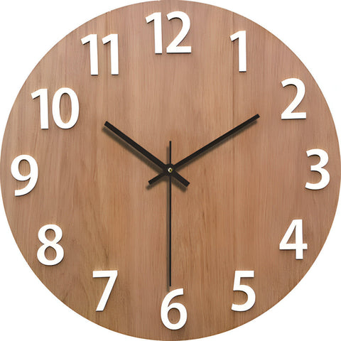 Minimalist Silent Wooden Wall Clock