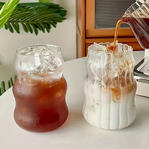Ribbed Heat-Resistant Tumbler Set | 4-Piece Glassware