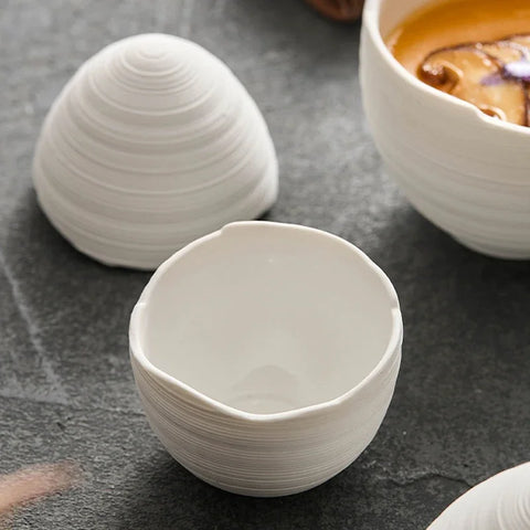 Egg Shape Ceramic Bowl | Minimalist Kitchen Decor