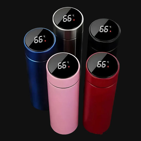 500ml Stainless Steel Insulated Water Bottle – Leak-Proof, Temp Display, 24hr Hot/Cold