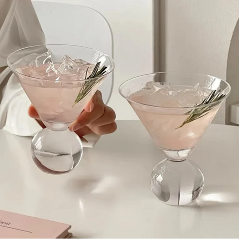 Crystal Martini Glass | Elegant Globe Cocktail Glassware