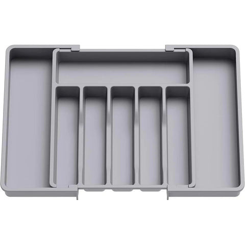 Adjustable Kitchen Drawer Organizer  8 Grid Plastic Storage Tray