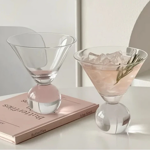 Crystal Martini Glass | Elegant Globe Cocktail Glassware