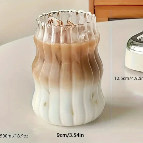 Ribbed Heat-Resistant Tumbler Set | 4-Piece Glassware