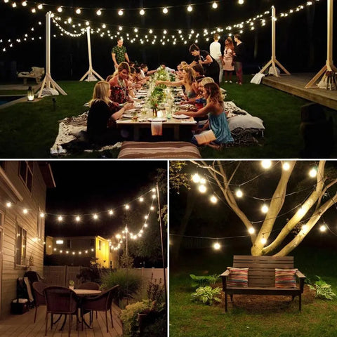 Solar Twinkle String Lights | 30ft Garden Patio