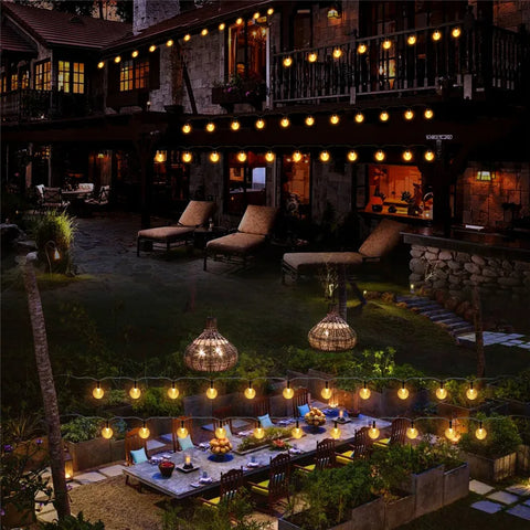 Solar Twinkle String Lights | 30ft Garden Patio
