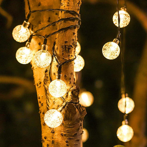 Solar Twinkle String Lights | 30ft Garden Patio