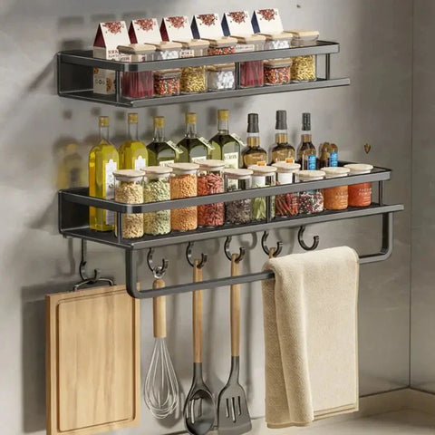 Elegant Wall Shelf for Kitchen Organization