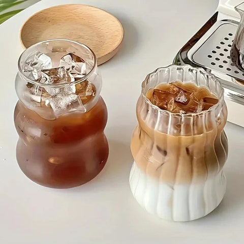 Ribbed Heat-Resistant Tumbler Set | 4-Piece Glassware