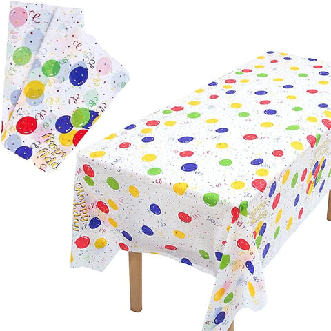 Disposable Happy Birthday Tablecloth