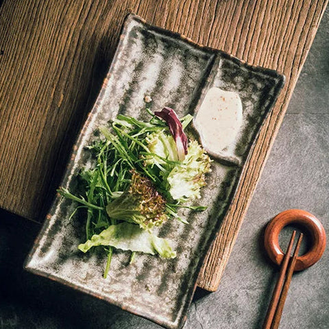 Handmade Ceramic Sushi Plate | White Porcelain Serving Dish