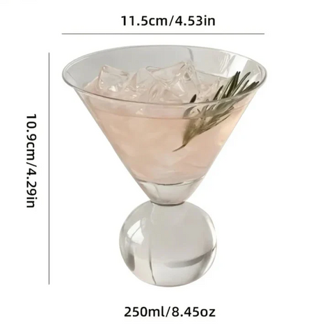 Crystal Martini Glass | Elegant Globe Cocktail Glassware