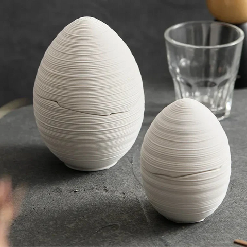 Egg Shape Ceramic Bowl | Minimalist Kitchen Decor