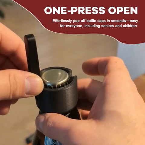 Multifunctional Lever Bottle Opener – Beer, Can & Cap Opener for Home Bar Use