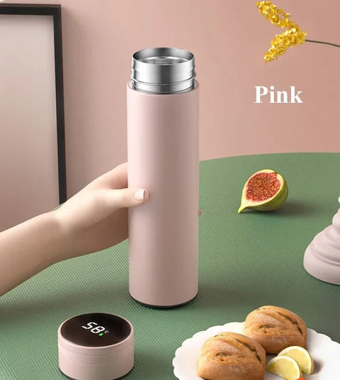 500ml Stainless Steel Insulated Water Bottle – Leak-Proof, Temp Display, 24hr Hot/Cold