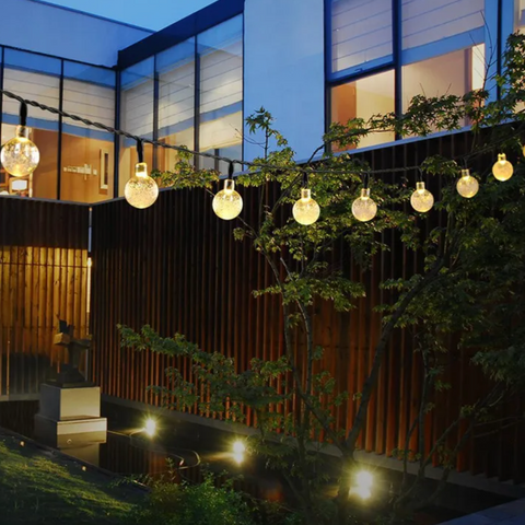 Solar Twinkle String Lights | 30ft Garden Patio