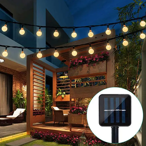 Solar Twinkle String Lights | 30ft Garden Patio