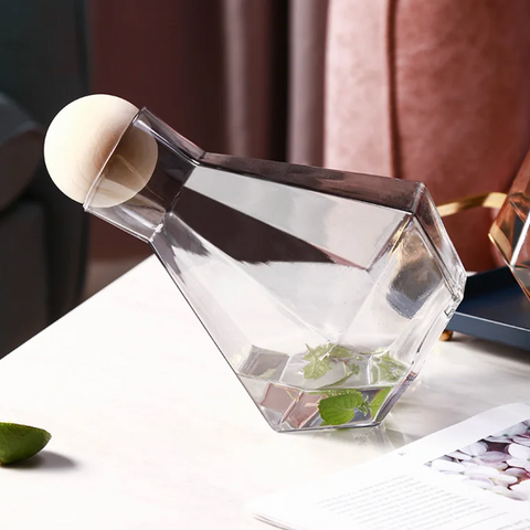 Diamond Pattern Glass Drinkware Set | Jug & Rocks Glasses