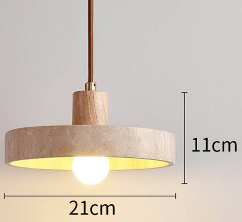 Pendant Ceiling Light - Travertine Stone Look - Modern Kitchen Lighting