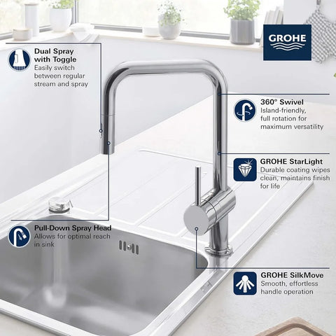 Premium Pull-Down Kitchen Faucet in Polished Chrome