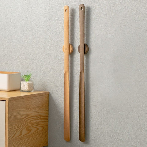 Long Wooden Shoehorn – Magnetic & Easy to Reach