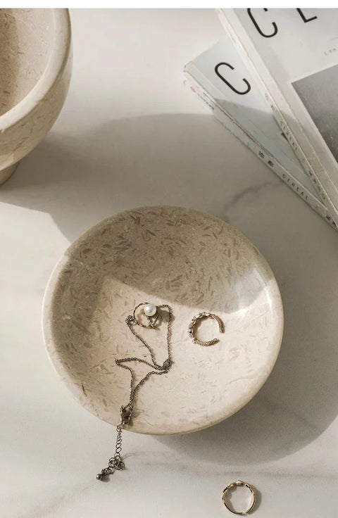 Decorative Marble Trays & Bowls – French Light Luxury Home Décor in Natural Stone