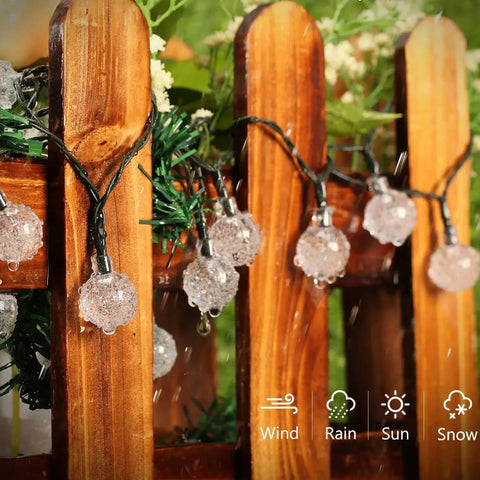 Solar Twinkle String Lights | 30ft Garden Patio